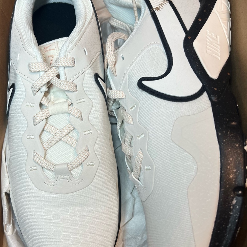 White and Black Athletic Sneakers